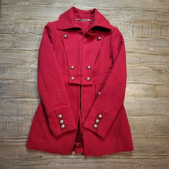 White House Black Market Jackets & Blazers - White House Black Market women's size XXS Red Pea Coat